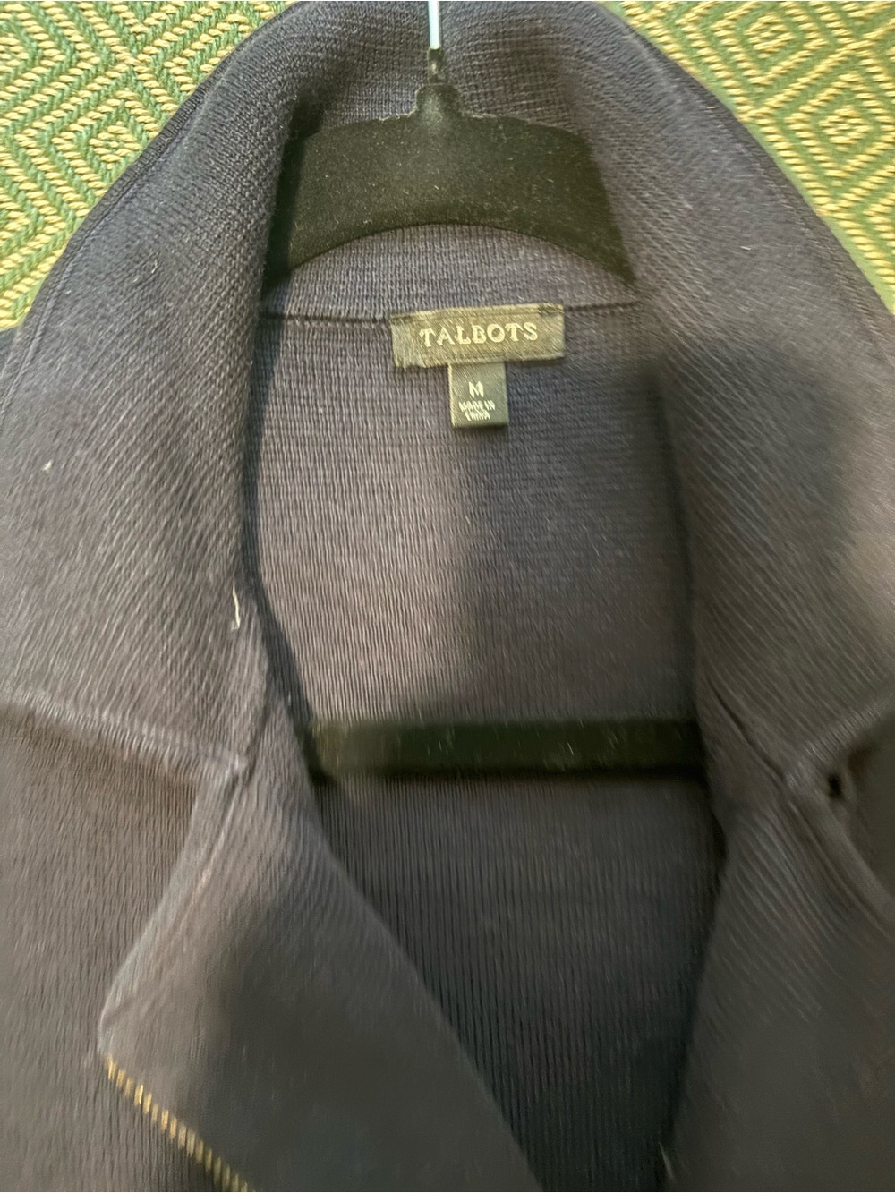Talbots Navy Ribbed Crew Sweater - Picture 5 of 14
